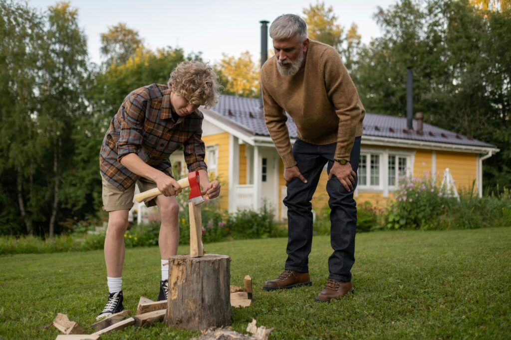 father and son depicting biblical masculinity